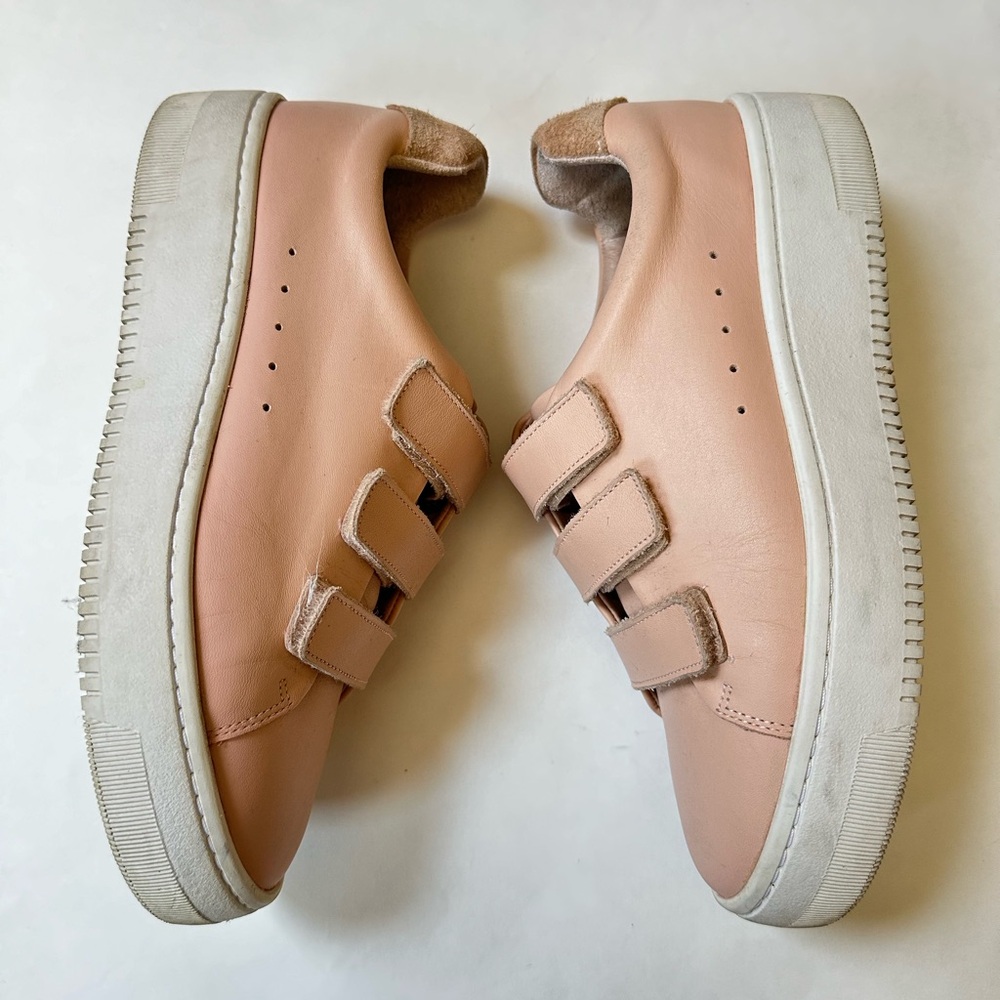 SANDRO Paris Velcro pink sneakers size 38 leather